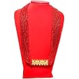Nepali Traditional Tilhari Red Pote Mala | GOLD PLATED|For Women