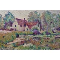 Il cottage - 76cmx51cm, originale pittura impressionista, cottage di Willy Lott, Flatford, Dedham vale.