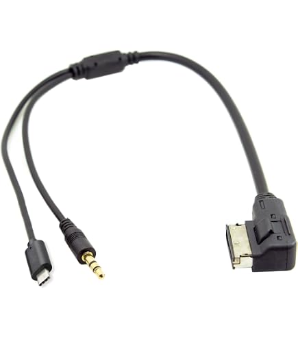 Cablecc AMI MDI Zu 3,5 Mm Kabel-Adapter – 1,3 M, Verbindung Von Auto-Media-In Mit Tablet & Smartphone