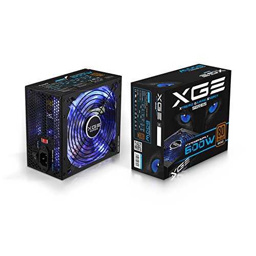 TooQ TQXGEII-600SAP - Fuente de alimentaci  n Gaming  600W  PFC Activo  ATX 12V V2 31  Certificaci  n 80 Plus Bronze  led Ventilador apagable  Color Negro