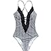 Produktbild Jaminy Damen Einteilig Sommer Strand Badeau Badeabzug Push up One Piece Bademode Tankini Bikini Swimwear Swimsuit One Piece Bademode Swimsuit One-Piece Body Swimsuit Bauchweg Monokini (Schwarz, XL)