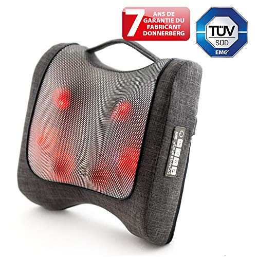 Donnerberg coussin massant Krafty RM099/ Relaxation, soulagement des douleurs/masseur du dos/avec la fonction tapotage et chaleur infrarouge/appareil de massage shiatsu pour le dos et les cervicales