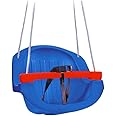 OK PLAY Plastic Swing | Jhula | Safety Belt | Adjustable Rope | Backrest | Easy Installation | Safe & Fun Activity Toy | Perfect for Home, School & Playground | Indoor Outdoor Swing | 2Years+ | Blue