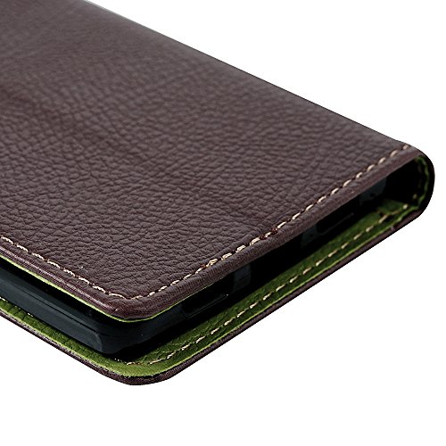 Huawei P8 Lite Hülle Cover HuaForCity® PU Leder Wallets Schale mit Kartenschlitz Halterungen Magnetverschluss Flip Buch-Art Bracket Funktion Fall Case für Huawei P8 Lite - 6