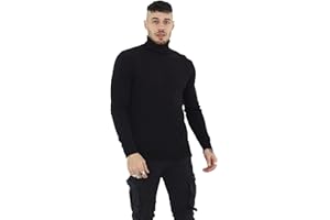 BRAVE SOUL Mens Polo Roll Neck Jumper Hume