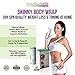 Brazilian Skinny Body Wrap Kit - Lose Belly Fat Fast, Reduce Cellulite, Eczema & Stretchmarks. No-Mess Formula for Stomach, Arms, & Thighs. 15 Day Supply (Slimming Cream + Belly Band) + Free Diet Plan