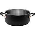 Meyer Accent Series Stainless Steel Dutch Oven| Biryani Pot| Cooking and Serving Casserole Pan with Ergonomic Grip Silicone Handles | Gas and Induction Compatible, 5 Liters