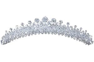 Ubekannt Wedding Bridal Crystal Rhinestone Comb Tiara Rhinestone Crown Silver Hair Accessories Communion Headband, Rhinestone, Crystal