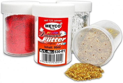 Flitter / Glitter rot, 80ml, in Streudose - Glitzer / Flimmer