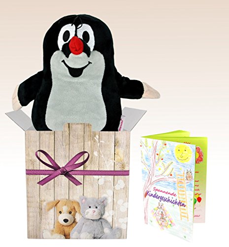 Preisvergleich Produktbild Warmies Geschenkset Der kleine Maulwurf, Original-Kuscheltier, Wärmestofftier mit Lavendelduft, Wärmekissen + edle Geschenkverpackung + Büchlein mit spannenden Kindergeschichten