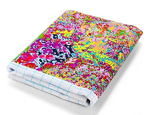 Starlit 21488 – DIY Kreuzstich Vollnadel Stickerei Set Nähzeug Malerei Rose Größe 58×50 cm - 4