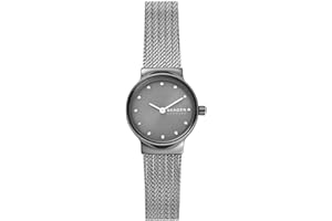 Skagen Women's Freja Lille Two Hand, 26mm case size, Stainless Steel Watch, stainless steel mesh strap