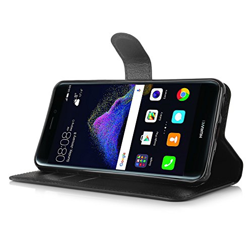Huawei P9 Lite 2017 Hülle, IVSO Hohe Qualität Advanced Shock Absorption Technology Case Folio Tasche Cover für Huawei P9 Lite 2017 Smartphone (Für Huawei P9 Lite 2017, Schwarz) - 3