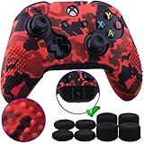 Soft de silicona hace que sea fácil de poner y quitar para los controladores, compatible con todos los modelos de controlador Xbox One, mejor en Xbox One S y el controlador Xbox One X;