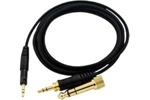 Jerilla Replacement Headphones Cable for Audio Technica ATH-M40X ATH-M50X ATH-M70X AUX Adapter Cord (Black, 1.5Meters)