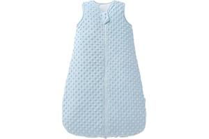 TURMIN Gigoteuse Bébé 2.5 TOG Sac de Couchage Couverture Bébé d’Emmaillotage pour Bébé 0-18 Mois 12 à 18 Mois, Bleu Clair