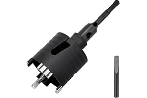 hsawbit Punta diamantata per trapano a secco, diametro 62 mm, con gambo SDS Plus da 110 mm, per calcestruzzo, muratura, cemento, mattoni, pareti, pietra