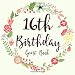 Produktbild 16th Birthday Guest Book: 2003 Birthday Party Guestbook 16th Birthday Gift Idea | Born In 2003 Sweet 16 Years Guest Book for 16th Birthday - Keepsake ... In Messages and Best Wishes with 120 Pages