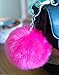 Price comparison product image Hot Pink 3 for 2 Sale! 10cm Faux Vegan Fur ECO Pompom Keyring Keychain Handbag Charm Silver Chain Black Red Turquoise Furry Friends Decoration Dangle Cute Gift Present Soft Fluffy Fluff Ball Pokemon Style Stylish Unique Large Big Massive Oversized Trend Fuzzy Flossy SS15 Vintage Hipster Retro Rabbit Mink Fox (Hot Pink & White)