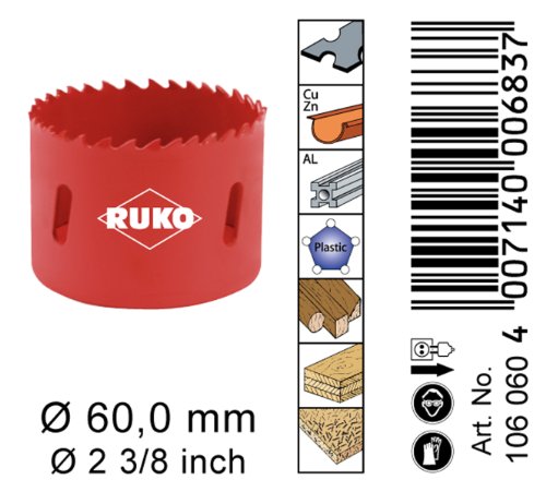 RUKO 106060 Bi – Metall Lochsäge 60 mm - 3