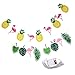 Produktbild sharplace 2 x Sommer Ananas Flamingo Banner & Lichterkette Girlande für Kinder Kindergeburtstag Dekoration