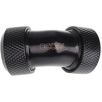 Alphacool Eiszapfen 13mm HardTube Anschraubtülle 45° L-Verbinder – Deep Black, Für Wasserkühlungs-PCs