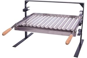 MAESTRO FERRETERO FLORES CORTES - 38960 - Soporte Inoxidable para Barbacoa de Obra 500 x 410 x 400 mm con Recoge grasas. para Leña o Carbón