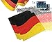 Produktbild 20x Servietten Serviette 3-lagig Deutschland Flagge 33 x 33 cm 3 farbig schwarz rot gelb/gold Fanartikel Dekoration Deko wm Tischdekoration Party am Tisch mit 1x Spielplan/Übersicht Stadien DIN A3