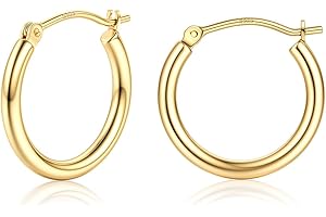 Chriscoco Orecchini Cerchio Argento 925 Ipoallergenico Grandi Orecchini Cerchio Oro Placcato 14K per Donna 15/20/25/30/40/50/60/70MM