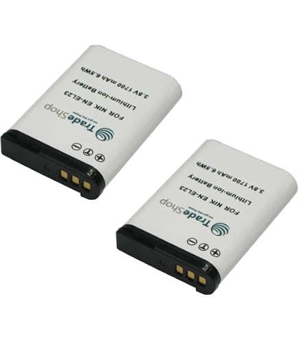 Batmax EN-EL23 Akku-Set Für Nikon Coolpix | 2 Akkus + Aufbewahrungskoffer Mit Speicherkarten-Hülle | 1850 MAh | Mehrfachschutz