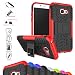 Produktbild Galaxy A5 2017 Kick-Ständer Hülle,Mama Mouth [Heavy Duty] Rugged Armor stoßfest Handy Schutzhülle Silikon Tasche Ständer Hülle Case mit Standfunktion für Samsung Galaxy A5 2017 Smartphone,Rot