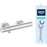 GROHE QuickFix Precision Get-Thermostat, Water Saving Technology and Eco Control Button, QuickSpanner Installation Included,