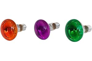 EDI-TRONIC Lot de 3 Spot R80 230 V pour Orgue lumineux vert violet orange 40 W E27 ampoule de rechange ampoules de rechange Ampoule Ampoules Effet de lumière