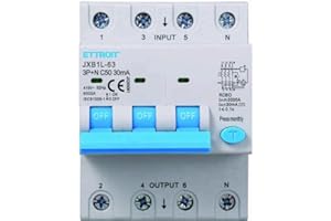 IXTRIMA Interruttore Magnetotermico Differenziale, 3P+N, 380V-6KA, 30mA, 4 Moduli DIN (50A)