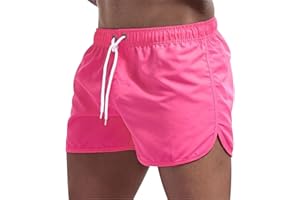 HAXNOHEY Bañadores Hombre Secado Rápido Playa Pantalones Cortos de Baño con Bolsillos Cordón Bañador Multicolor