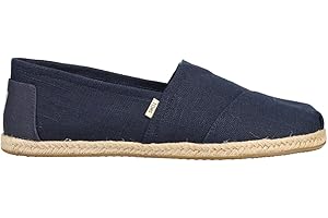 TOMS Mens Navy Ivy League Stripe Classic Espadrilles
