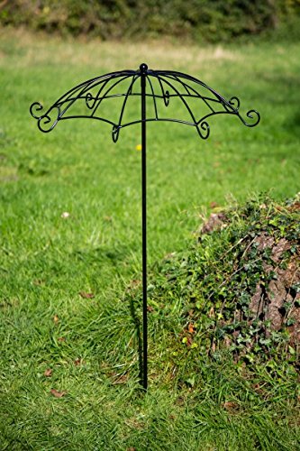 Rankschirm Schwarz 72cm x 136cm Rankstab Schirm Rosenschirm Rankhilfe