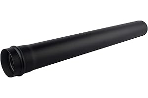 Kolor-Knajp Pelletrohr DN 80 mm Rauchrohr Pellet Ofenrohr T-Stück Bogen Rosette Wandfutter Kamine Zubehör Rohr Bogen T-Stück Kaminhaube Rosette (Rohr 500 mm)