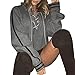 Produktbild Damen Pullover Xinan Damen locker Langarm Hoodie Jacke (XL, Dunkelgrau)