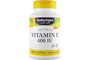 Healthy Origins, Natural Vitamin E, 268 g (400 UI), 1 Capsula ogni 2 Giorni, 90 Softgels, Altamente Dosata, Testato in Laboratorio, Senza Soia, Senza Glutine, Non OGM