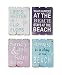Produktbild levandeo 4er Wandbild-Set aus Holz je 28x21cm - 4 Holzbilder mit sommerlichen Sprüchen - Sommer Strand Bilder Wandobjekt Maritim Dekoration Beach Spruch 4tlg.