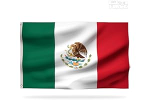GET YOUR FLAG Bandera Mexicana Premium 150x90cm - Bandera de México duradera y de calidad con 2 ojales de metal ¡ Siéntete orgulloso de tus colores !