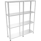Rafburada 4 Katlı Duble 43X150-100 Cm Galvaniz &Ccedil;elik Raf.Depo,Arşiv,Dosya Rafı -1.00 Mm