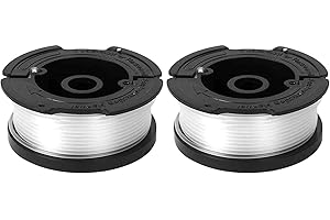 Makenlug 2Pcs Replacement Strimmer Spool Line with Black Decker 30'' x 0.065'' Grass Trimmer Autofeed Spool A6481 A6485 Spool Line for Reflex Strimmer ST5530-GB GLC3630L20-GB STC1820PC-GB, white