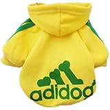 Zehui süsse Haustier Hund Katze Pullover Hündchen T-Shirt Warme Pullover Mantel Kleidung Apparel Gelb XS