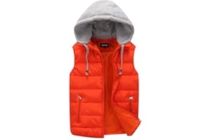 YOUTHUP Hombre Chaleco Acolchado con Capucha Ligero Chalecos Exteriores para Hombre Gilet de Invierno
