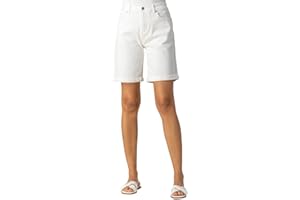 Roman Originals Denim Shorts with Pockets for Women UK Ladies Mom Jeans Boyfriend Boy High Waisted Turned Frayed Hem Stretchy Cotton Casual Slim Skinny Pants Mother Holiday