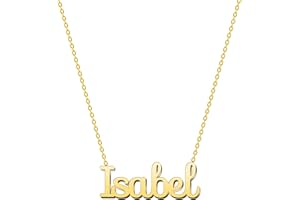 cotigo Collar Nombre Acero-Incluye Tarjeta con Significado Hermoso-Colgante Nombre Plateado o Dorado-Regalos Personalizados para Mujer-Cumpleaño-Navidad-Día de madre-San valentín