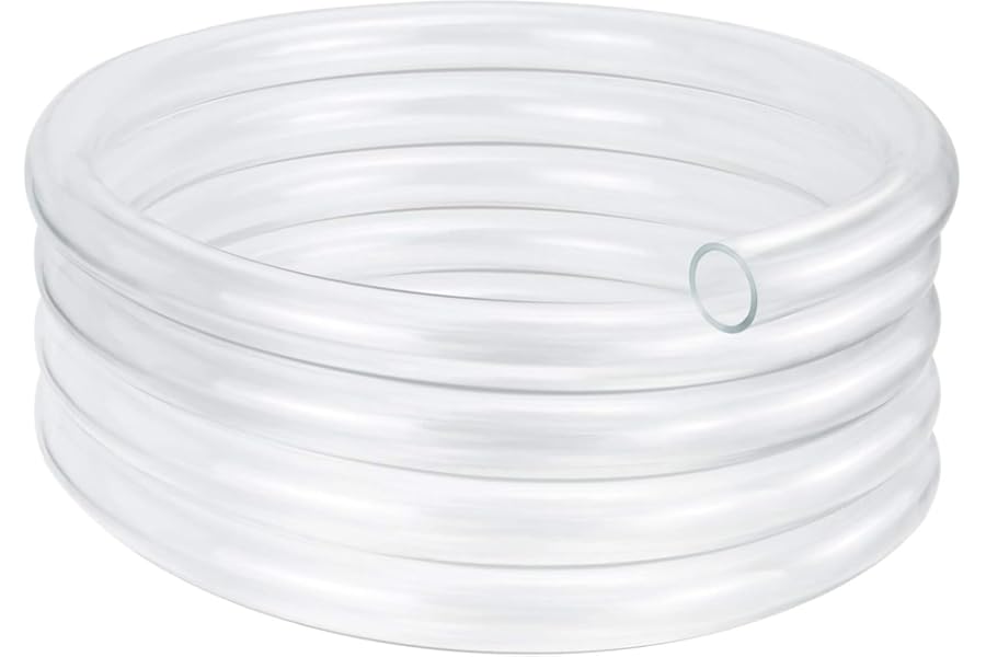 10mm x 13mm - 1.5m Length PVC Clear Hose Vinyl Tubing, Food Grade Plastic Flexible Tube Pipe for Transfer Water Oil air