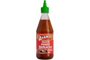 AYAM Sauce Piment Sriracha | Épicée | Piments frais écrasés | Saveurs Authentiques d'Asie | Haute Qualité | Alimentation Saine | Sans gluten | Sans conservateurs | Format Familial - 400ml